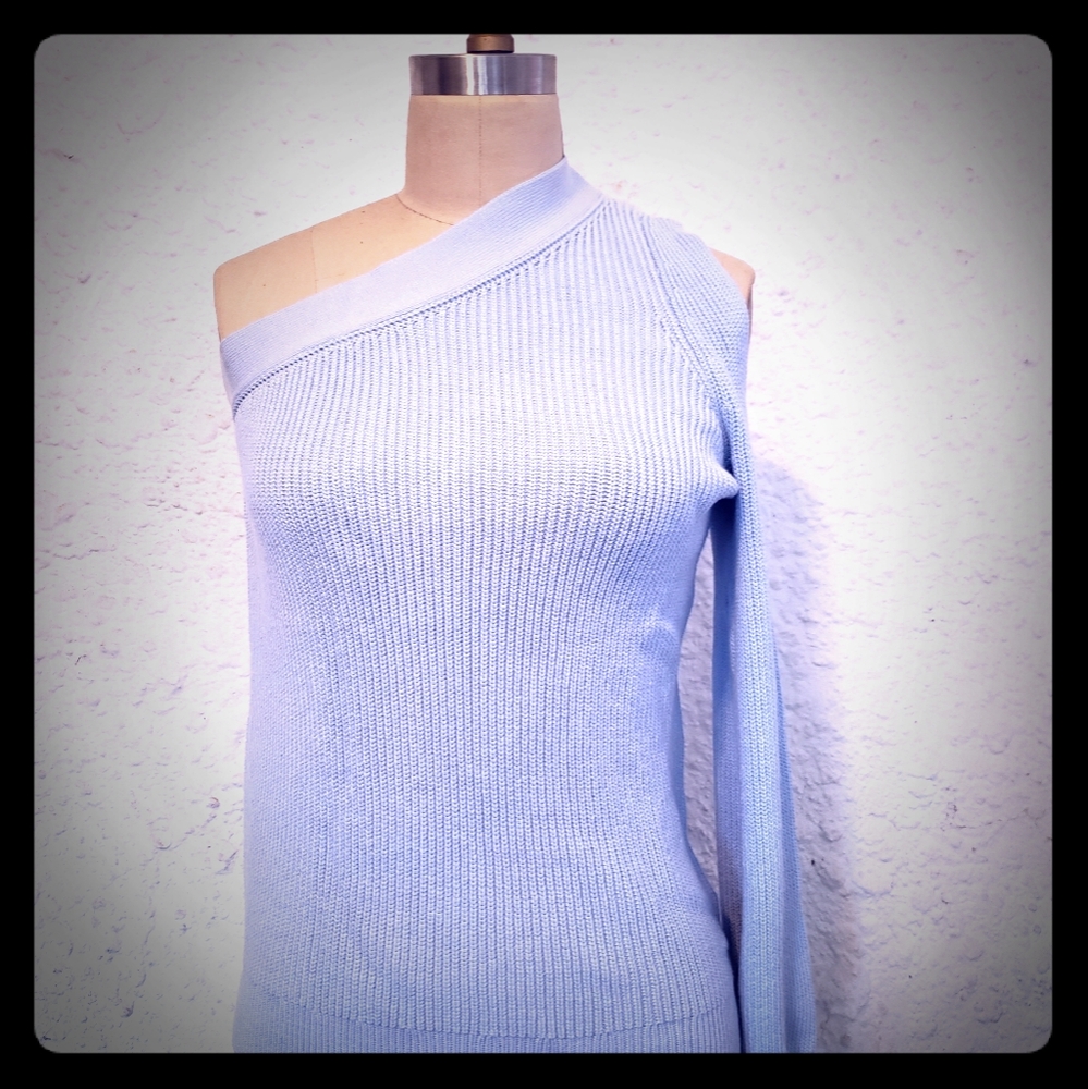 Nine West asymmetrical off shoulder sweater